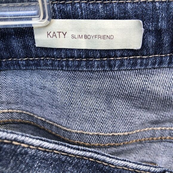 Kut from the Kloth Women's Jeans Blue 6 Denim Katy Boyfriend Slim Cropped Pants - Picture 5 of 9